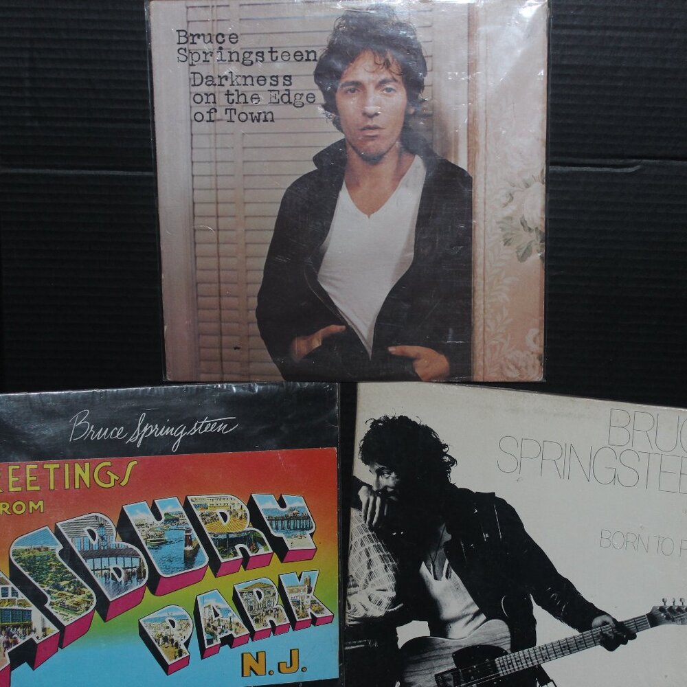 BRUCE SPRINGSTEEN 3 VINTAGE VINYL RECORD SET